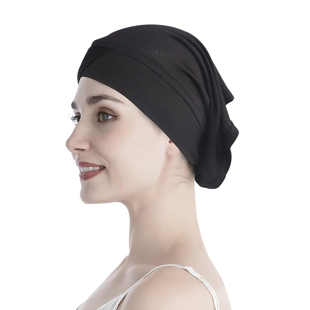 3pcs Women Under Scarf Hijab Cap Islam Muslim Solid Color